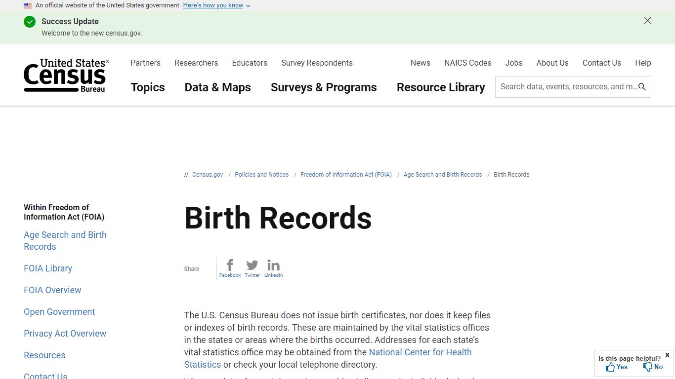 Birth Records - Census.gov